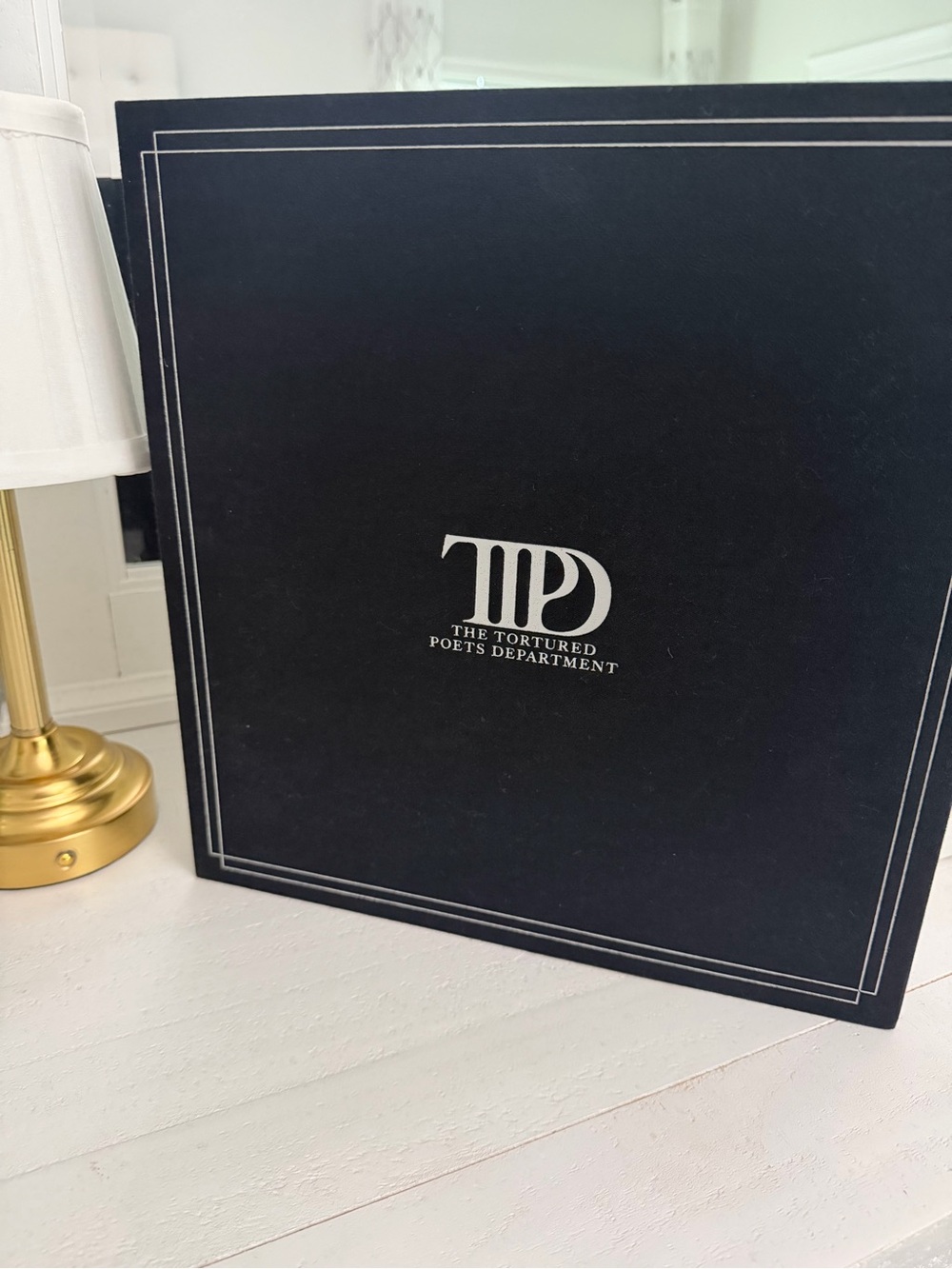 The Tortured Poets Department Collection vinyl holder Black with logo